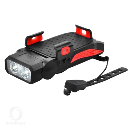 چراغ دوچرخه و نگهدارنده موبایل 4 کاره LY25