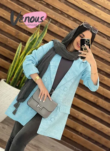 مانتو لینن کتی شش دکمه