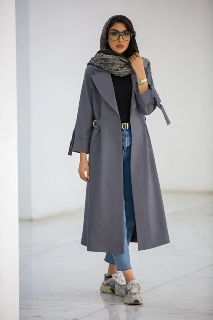 مانتو بلند بزایاق ماکسی بغل سگک دار