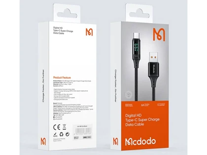 کابل Type-C مک دودو MCDODO CA-1080 Type-C Digital Display Fast Charging Data Cable 1.2M