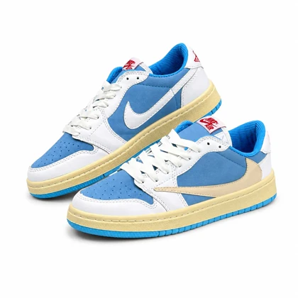 کفش کتانی زنانه مدل نایکی ترویس آبی سفید Nike travis