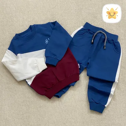 بلوز شلوار دورس پسرانه طرح H&M مناسب 1 تا 4 سال جنس عالی