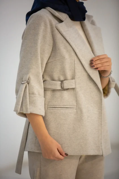 کت زنانه فوتر بغل سگک دار