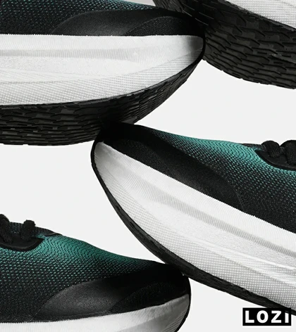 کفش کتانی مشکی سبز HOKA مدل 7396