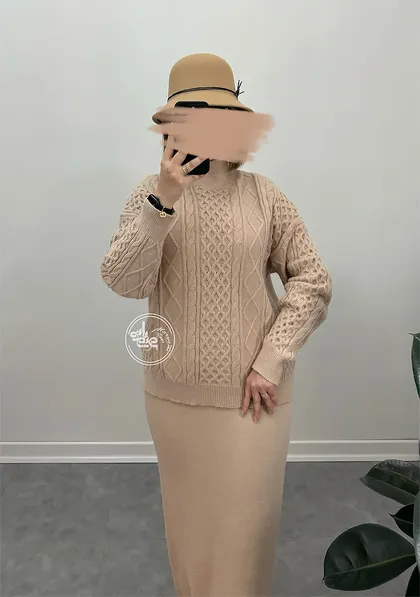ست بلوز دامن بافت