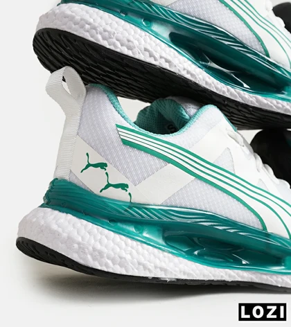 کفش کتانی ورزشی مردانه و زنانه سفید سبز PUMA