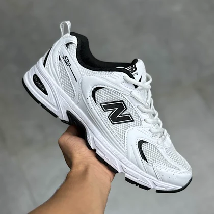 کتانی ویتنامی نیوبالانس 530 سفید مشکی New balance 530 White/Black
