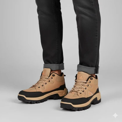 کفش ساق‌دار مردانه کرم مدل JAX