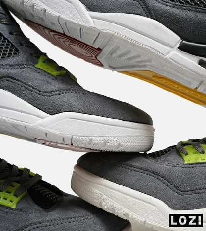 کتانی ساق‌دار مردانه خاکستری سبز Nike air jordan 4
