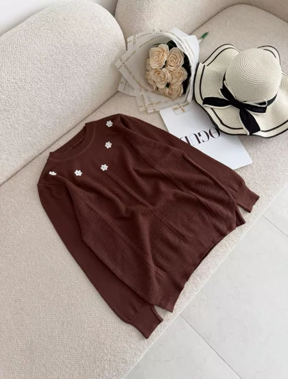 بلوز بافت جلو شکوفه 3466