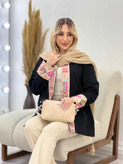 مانتو جلو باز خرجه کار هندی