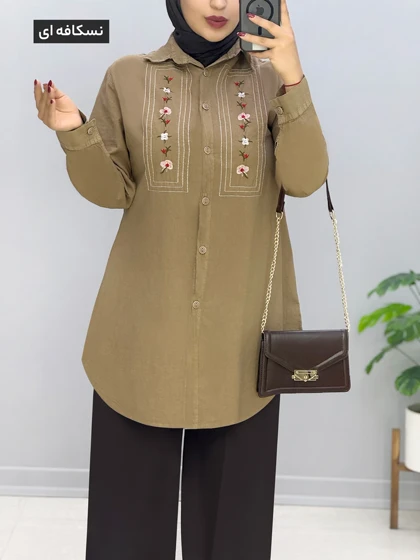 مانتو گلدوزی لینن گلتن کد 20145510