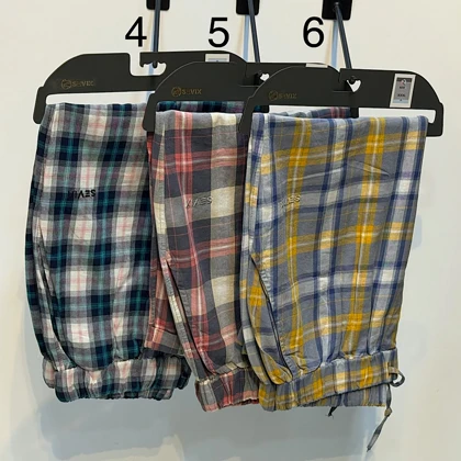 شلوارک چهار خانه نخی مردانه/سایز 3xl