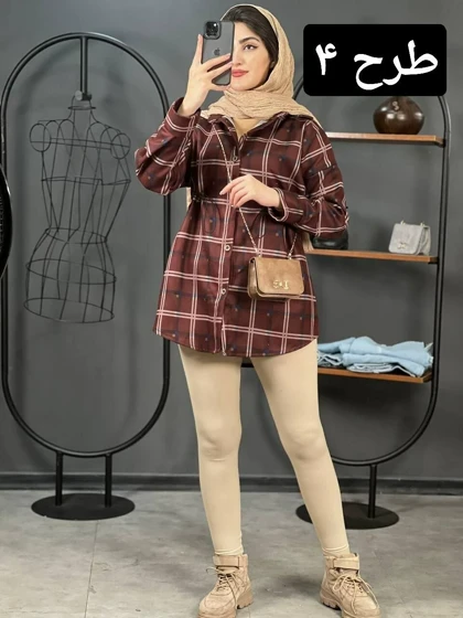 مانتو فوتر چهارخونه کد 1365