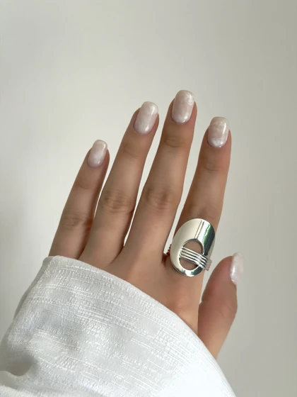 انگشتر زنانه بیضی و 3خط
