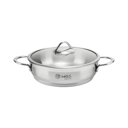 تابه سایز 28 دو دسته استیل کد ps5131