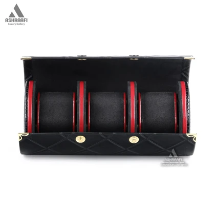 جعبه ساعت چرمی Leather Travel Watch Case 3-K2