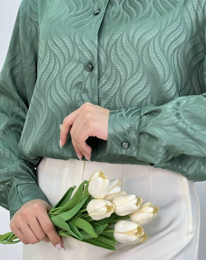 شومیز ساتن برکه(41)کد:4740