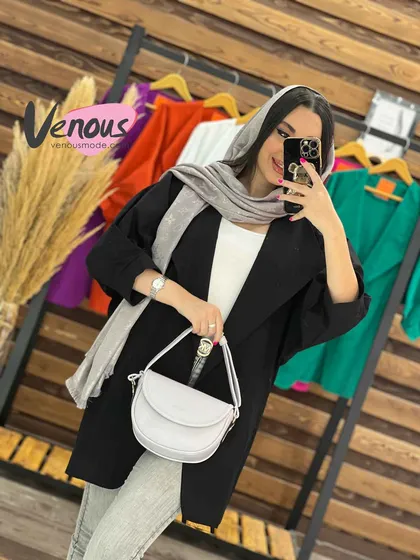 مانتو لینن کتی یقه آمریکایی