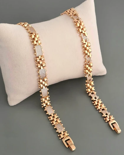 دستبند جلفایی نگین‌دار آروشا ژوپینگ