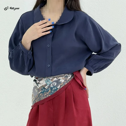 شومیز زنانه سیلک یقه ب ب | آی بولک