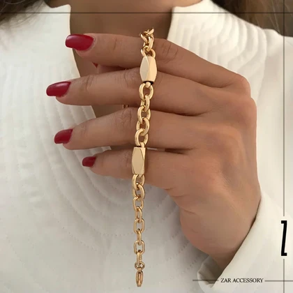 دستبند زنجیری مکعب لوزی