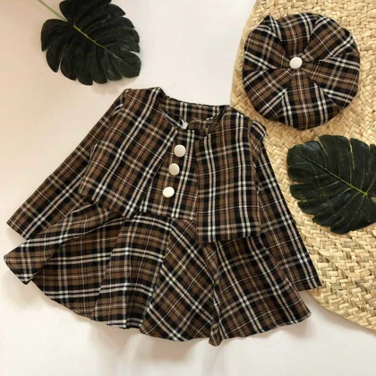 کت سارافون پشمی دخترانه شیک باکلاه