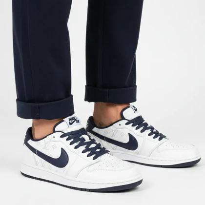 کتانی نایک تراویس، سفید نرم و سبک استایل شیک و روزمره کد 6001