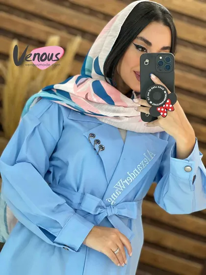 مانتو داکرون یقه پیرسینگ