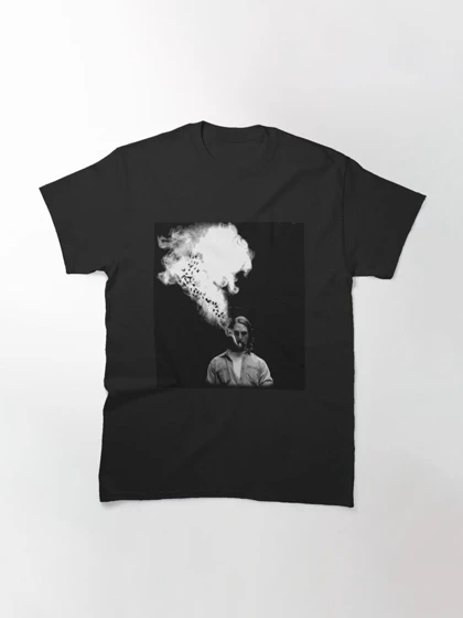 تیشرت کلاسیک طرح کارآگاه حقیقی | Rustin Cohle from True Detective Smoking a Cigarette کد 244527