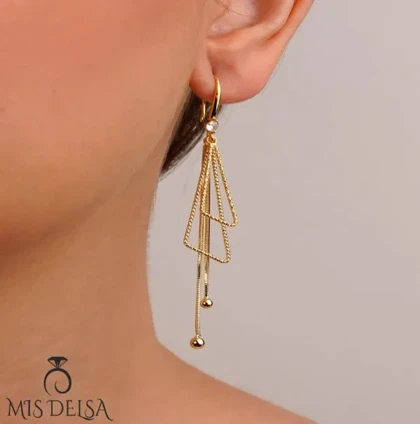 گوشواره فشن طرح گونیا و نگین