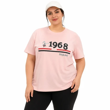 تیشرت سایز بزرگ زنانه وارداتی طرح 1968