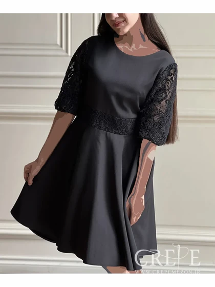 پیراهن مازراتی آستین گیپور