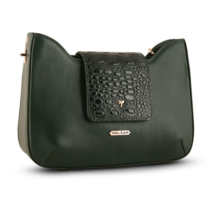 کیف دوشی و دستی زنانه چرم یلسان مدل راشا کد104-GAN