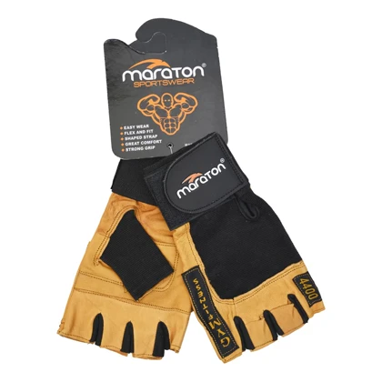 دستکش بدنسازی ماراتن مدل 4400 خردلی