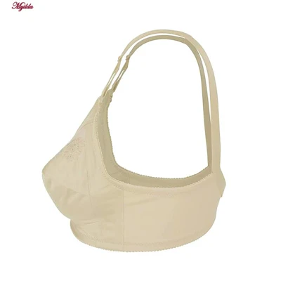 سوتین زنانه لین مدل سه تکه گلدوزی کرم کد 4680-400