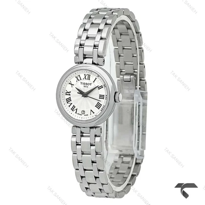 ساعت تیسوت Bellissima زنانه سیلور ایندکس یونانی تقویم دار Tissot-10204-L