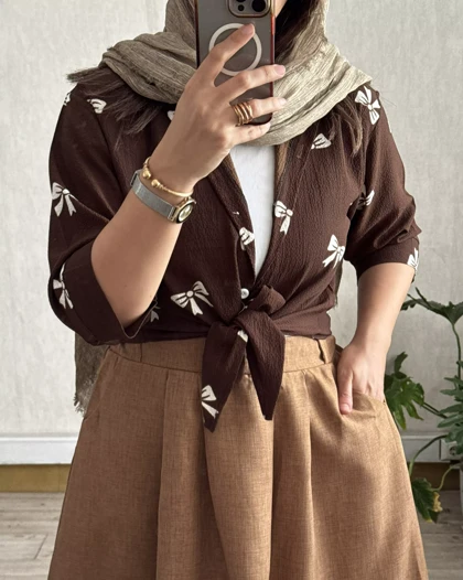شومیز جلوگره پاپیون 1