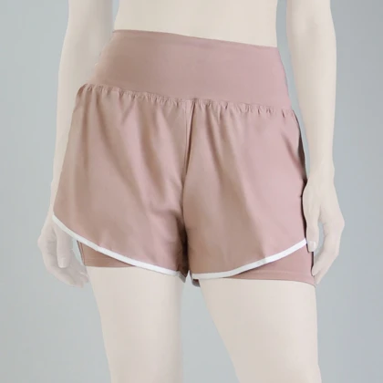 شلوارک کشاله دار ورزشی زنانه لولولمون مدل 026 گلبهی