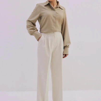 شلوار زنانه کرپ راسته‌ی آلا (Alla) کد 6243