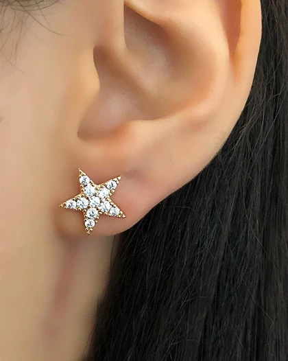 گوشواره ستاره نگین‌دار ژوپینگ
