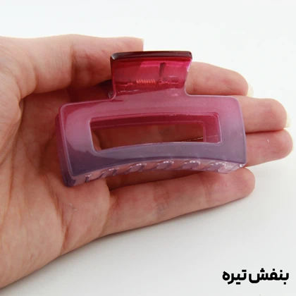 کلیپس دخترانه مدل مستطیل ساده دو رنگ کوچک
