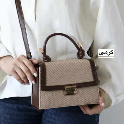 کیف زنانه مجلسی آیز رافیا مدل 7296419