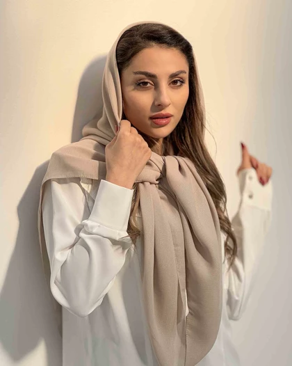 روسری لمه کرم کد 01