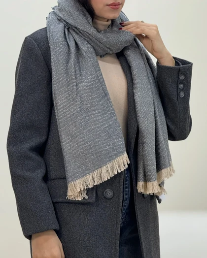 شال موهر پاییزه برفکی