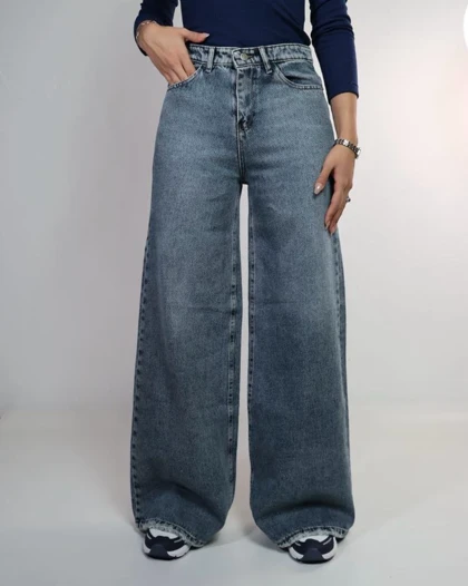 شلوار جین فول بگ  کد 1000163