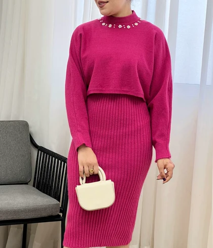 ست دو تیکه سارافن + رویی کد 3312