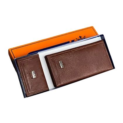 ست دو تکه کیف پول و جاکارتی مردانه چرمی gucci