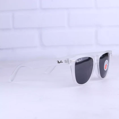 عینک آفتابی ری بن فریم سفید شفاف پلاریزه RB 2140-M/6