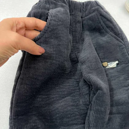 شلوار مخمل کبریتی لاینردار مدل مام